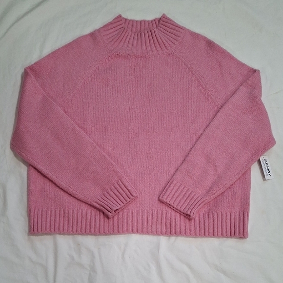 NEW.Old Women's Navy Soft Pink Turtleneck Sweater L - Picture 4 of 8